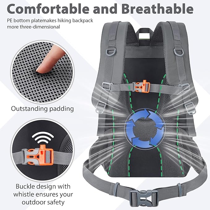 Hiking Backpack 30L Lightweight Travel Daypack Small Day Pack for Men Women Outdoor Camping
