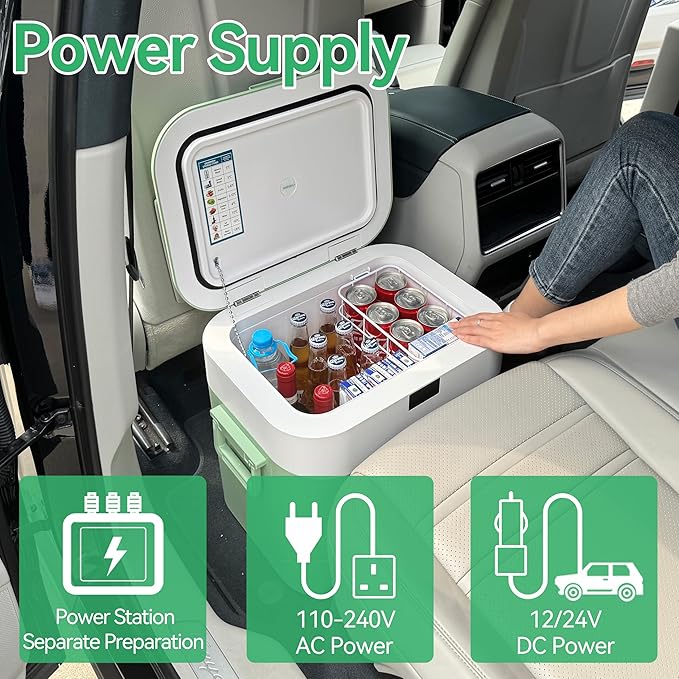 Car Fridge Portable 12 Volt Refrigerator 23 Quart (22 Liter) Freezer Compressor Cooler 12V/24V DC