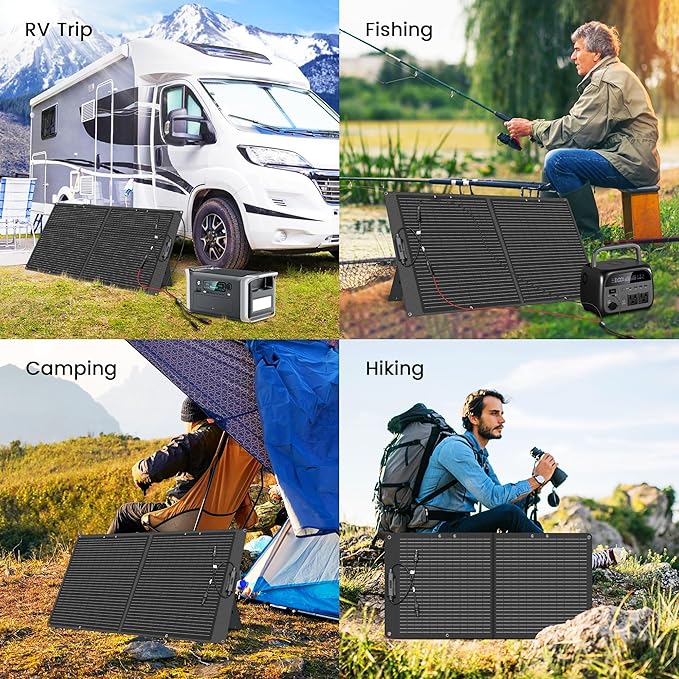 100W Portable Solar Panel for Power Station - 23.7% High Efficiency 20V Foldable Solar Charger