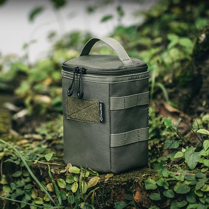 Lantern Storage Bag, Tactical Camping Storage Bag, Olive-Green