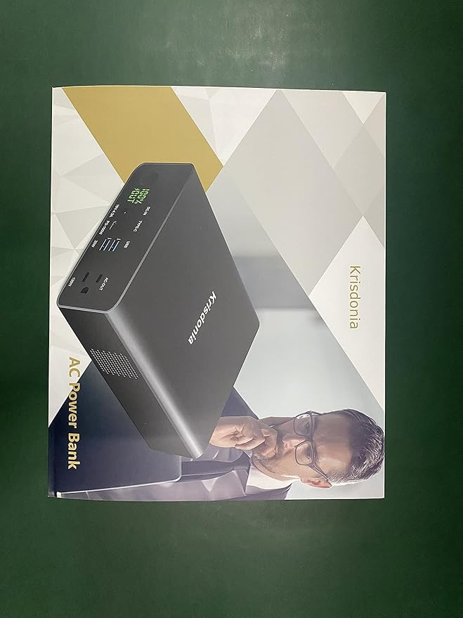 Krisdonia Power Bank with AC Outlet, Portable Laptop Charger Battery Bank USB C 100W Fast Charging