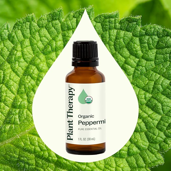 Plant Therapy Organic Peppermint Essential Oil 100% Pure, USDA Certified Organic, Undiluted