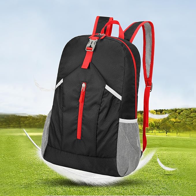 25L Foldable Hiking Backpack Lightweight Packable Basic-Daypack Collapsible Bag Water-Resistant