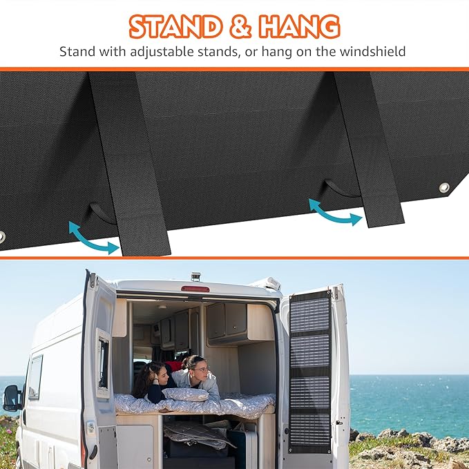 Apowking Portable Solar Panels 40W, Foldable Solar Panel Charger for 100-300W Portable Power