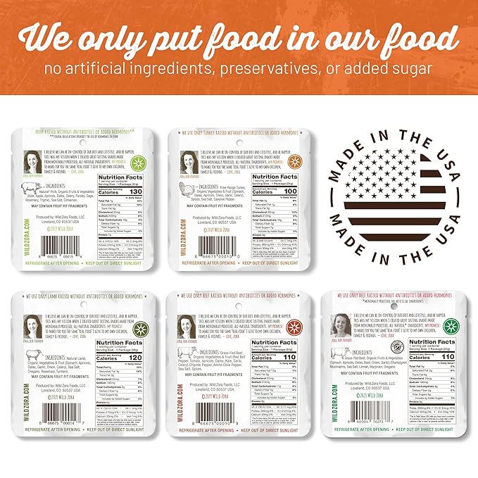 Wild Zora Meat & Veggie Bars, BBQ Beef, 10-Pack, 100% Grass Fed Beef, Healthy Jerky Paleo Snacks