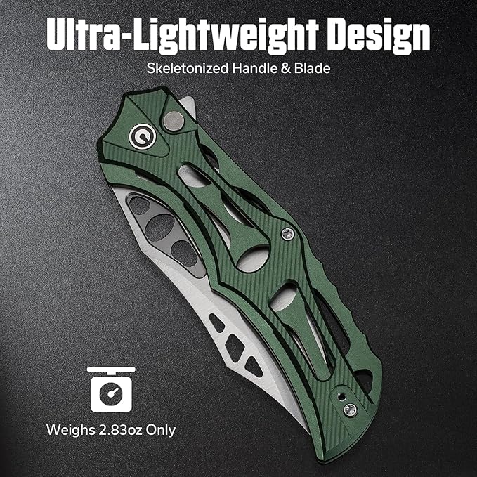 CIVIVI Biophase Pocket Folding Knife for Men, 3.48" Nitro-V Blade Aluminum Handle, Lightweight