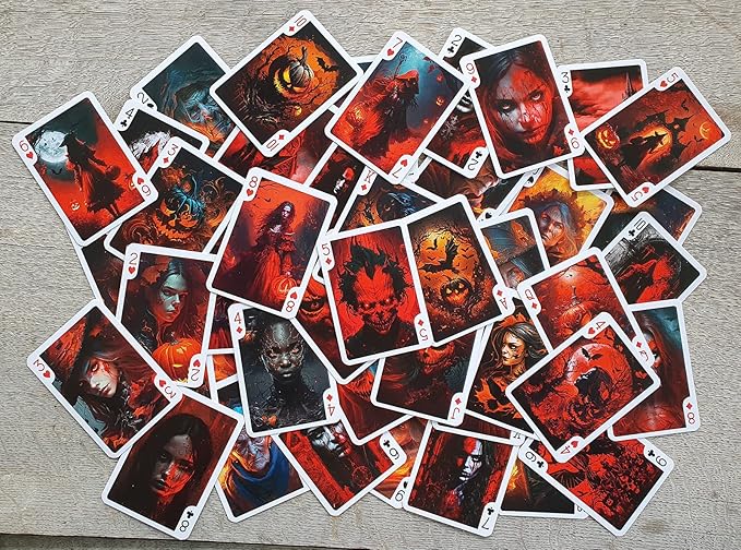 Gothic Halloween Playing Cards (Poker Deck 54 Cards All Different) Gothic Witches at Halloween