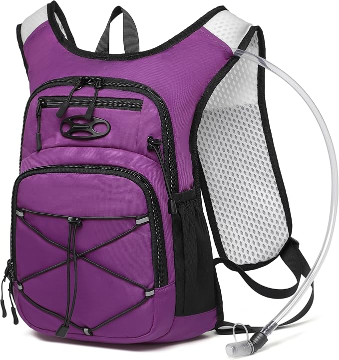Wotony Lightweight Hydration Backpack with 2LOR 3LWater Bladder for Cycling Hiking Rave - Water
