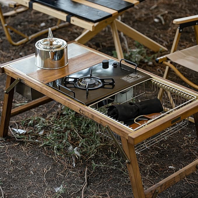 Naturehike Camping Gas Stove for IGT Table, Folding Isobutane Stove with Carry Bag, Portable Camp