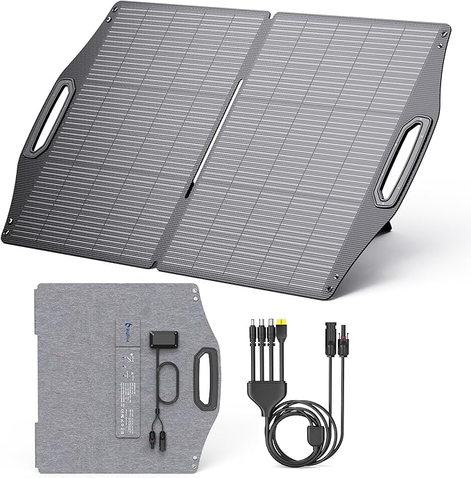 BigBlue 100W Solar Panel w/USB-C(45W PD)+USB-A(Fast Charging 18W) & MC-4 Ports, IP68 Waterproof