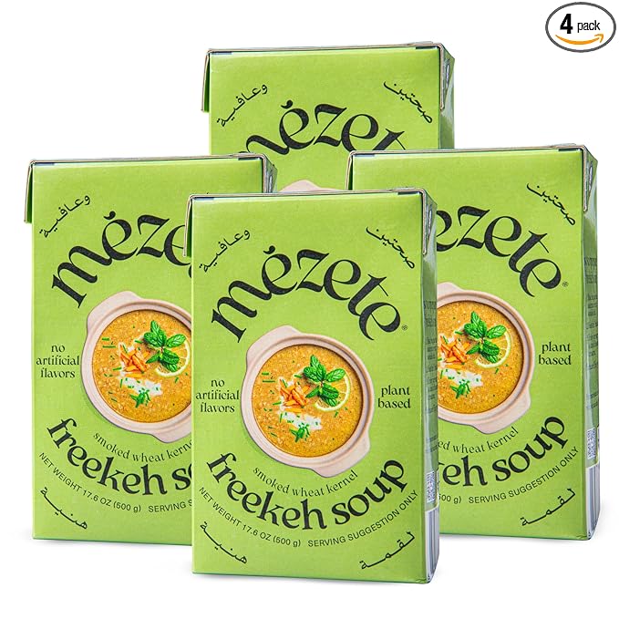Mezete Smoky Freekeh Soup | Shelf Stable | Plant-Based | Instant Prepared Soup | Authentic Middle