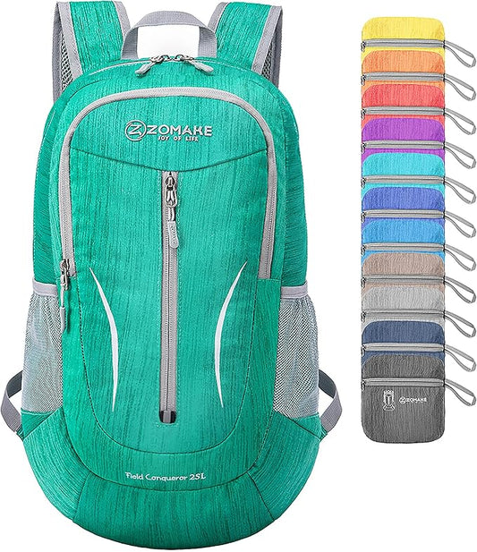 ZOMAKE 25L Ultra Lightweight Packable Backpack, Foldable Hiking Backpacks Water Resistant Small