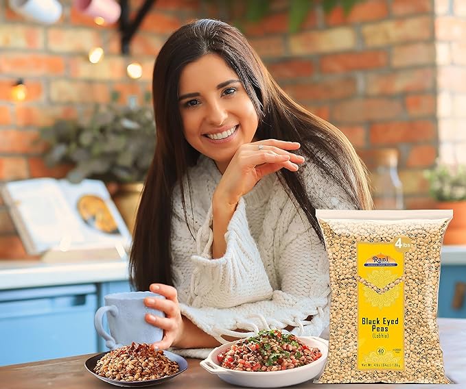 Rani Black Eyed Peas, Dried Cowpeas (Lobhia) 64oz (4lbs) 1.81kg Bulk ~ All Natural | Vegan | Kosher