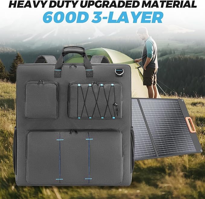 Solar Panel Storage Bag Compatible with Jackery SolarSaga 100W 200W/Anker 100W 200W/Ecoflow 160W