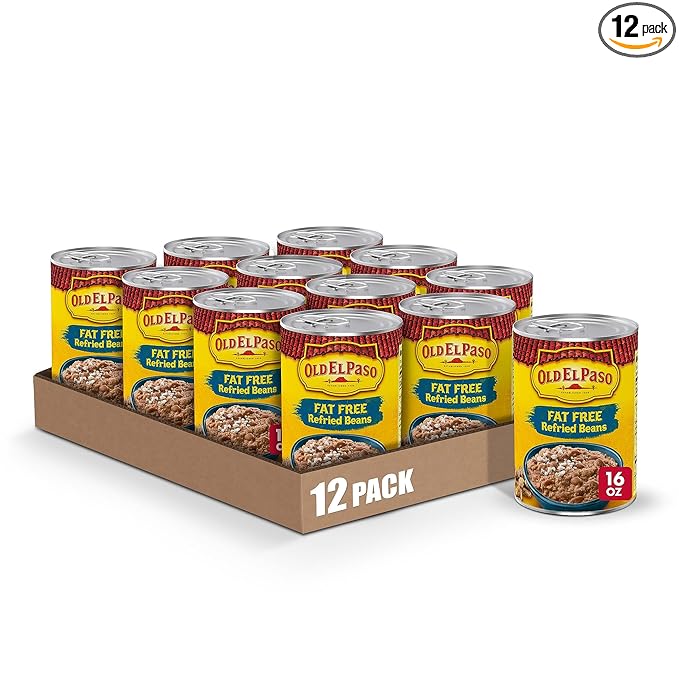 Old El Paso Fat Free Refried Beans, 16 oz. (Pack of 12)
