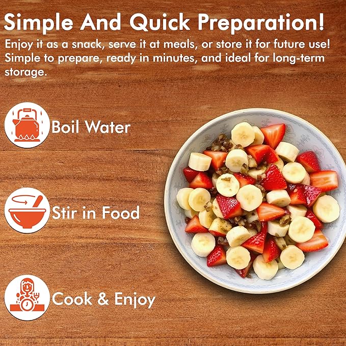Numanna Freeze-Dried 6 Fruit Bucket ??600 Servings | Apples, Bananas, Strawberries | Healthy Snack