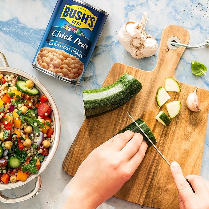 BUSH'S BEST 16 oz Canned Garbanzo Beans (Chickpeas), Source of Plant Based Protein and Fiber