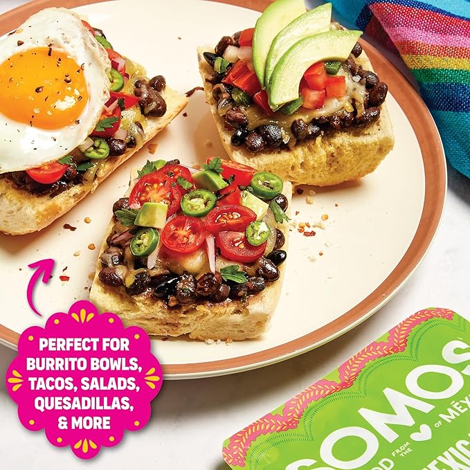 SOMOS Mexican Black Beans ??Gluten Free, Non-GMO, Vegan & Microwavable Meals Ready to Eat