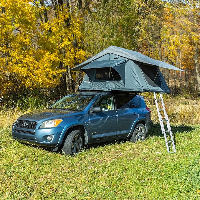 RecPro Soft Rooftop Tent with Mattress Pad | Extendable Ladder | Ventilation & Airflow | Weather