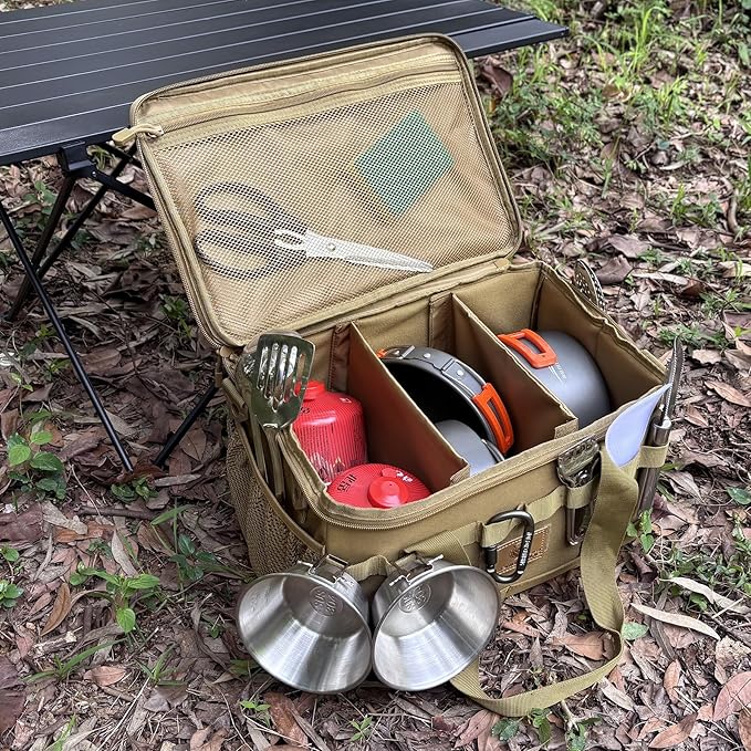 Tactical Camping Storage Bag 18L Tactical Utility Tote Bag Camping Cookware Organizer Trunk
