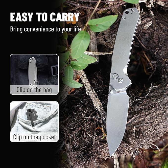 CJRB CUTLERY Pocket Knife Pyrite (J1925L) Button Lock EDC Large Foldable Knife AR-RPM9 Steel Blade