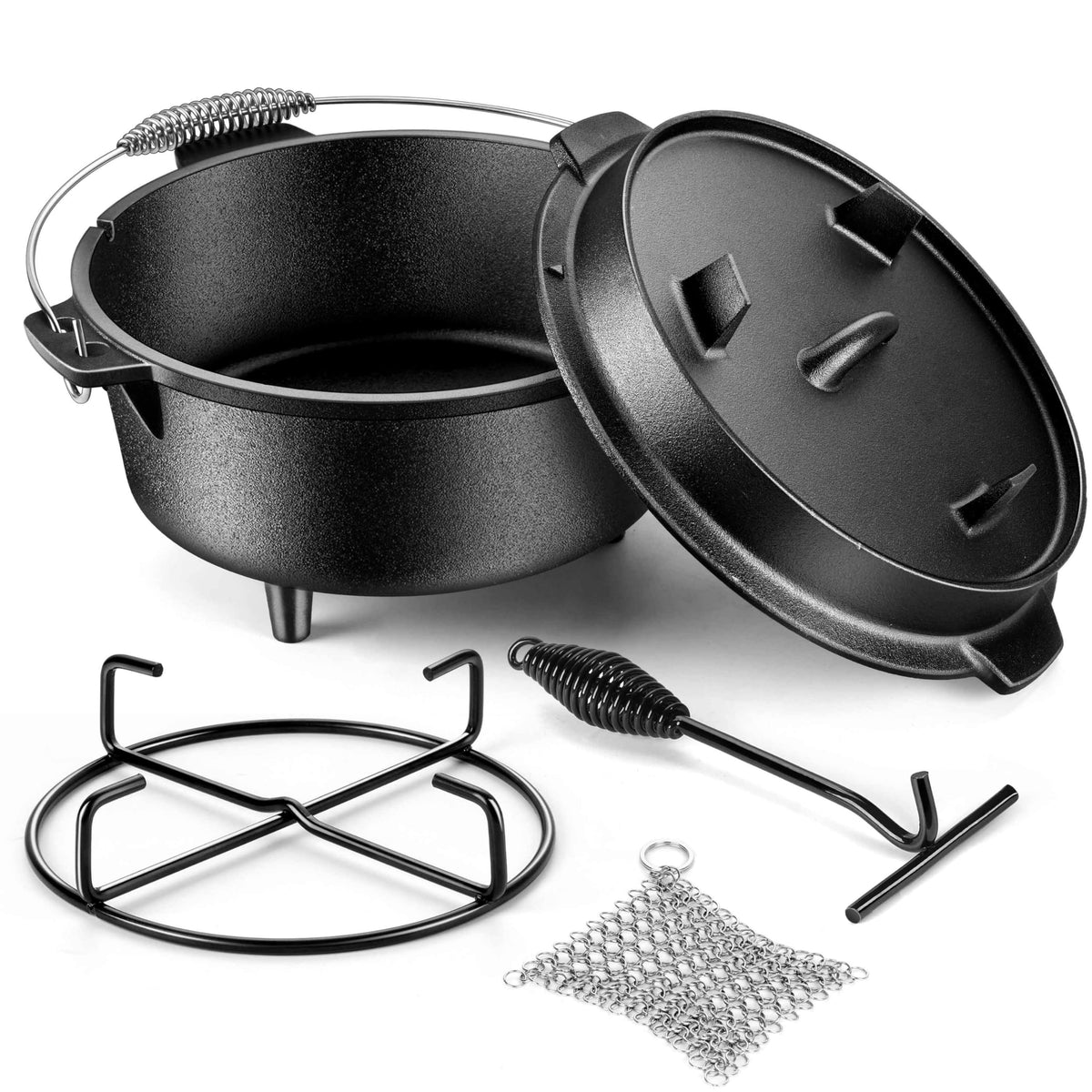 Joyfair Cast Iron Dutch Oven - 5QT, Pre-seasoned, Cast Iron - product view 1