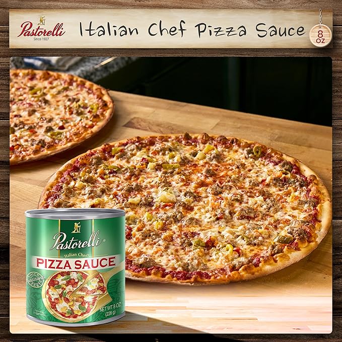 Pastorelli Pizza Sauce, Original Authentic Italian Pizza Sauce with Extra Virgin Olive Oil and