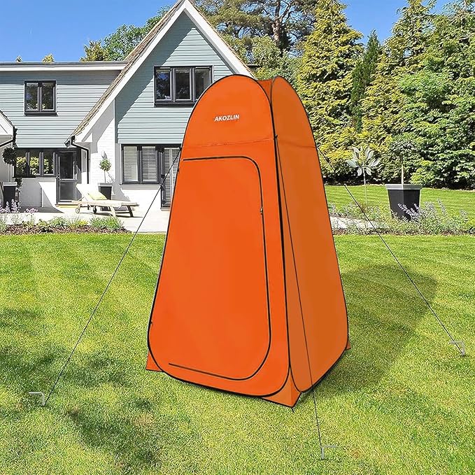 AKOZLIN Portable Pop Up Shower Tent Instant Privacy Dressing Changing Tent Outdoor Shower Room Camp