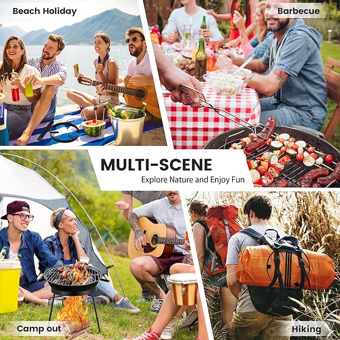 Campfire Tripod for Cooking - Campfire Cooking Equipment, Outdoor Fire Pit Stand, High Temperature
