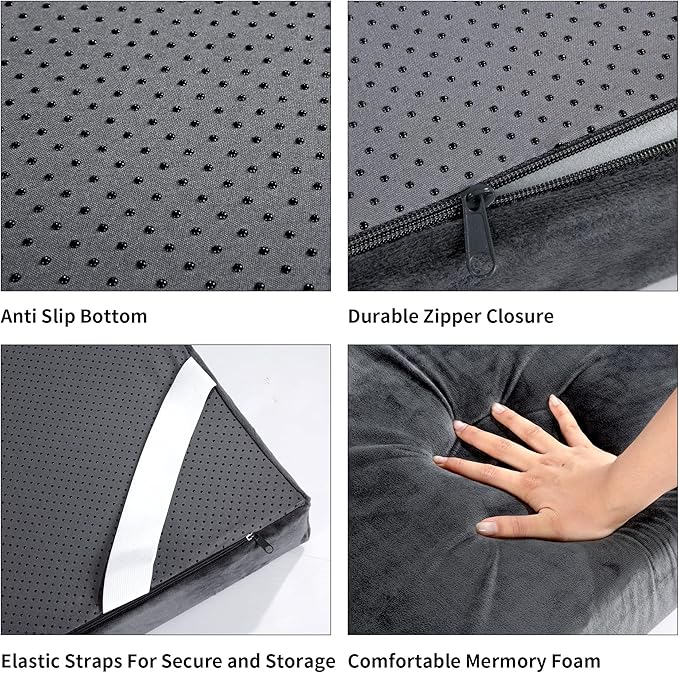 HOMBYS 3 INCH Thick Waterproof Memory Foam Camping Mattress for Outdoor Sleeping, Portable Roll Up