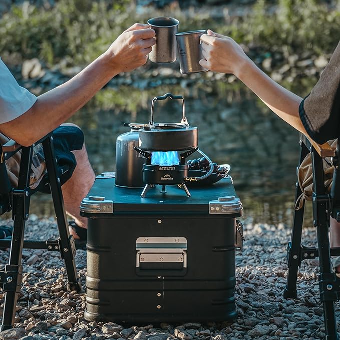 Naturehike Camping Gas Stove for IGT Table, Portable Isobutane Stove with Storage Bag & Foldable
