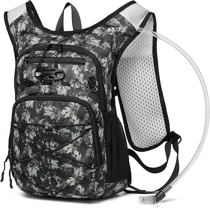 Wotony Lightweight Hydration Backpack with 2LOR 3LWater Bladder for Cycling Hiking Rave - Water