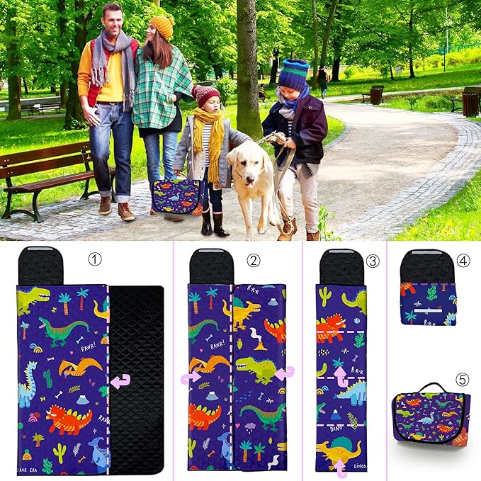 Extra Large Picnic Blanket Waterproof,80"x 80"Foldable Machine Washable Beach Blankets,Outdoor