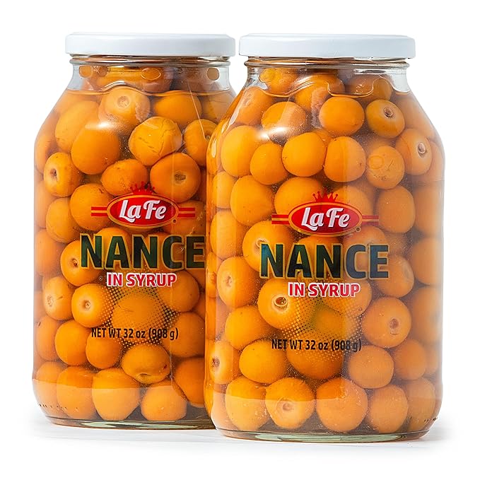 La Fe Conserva Nance in Syrup - Nance Fruitas, Latin American Tropical Fruit, Preserved Exotic