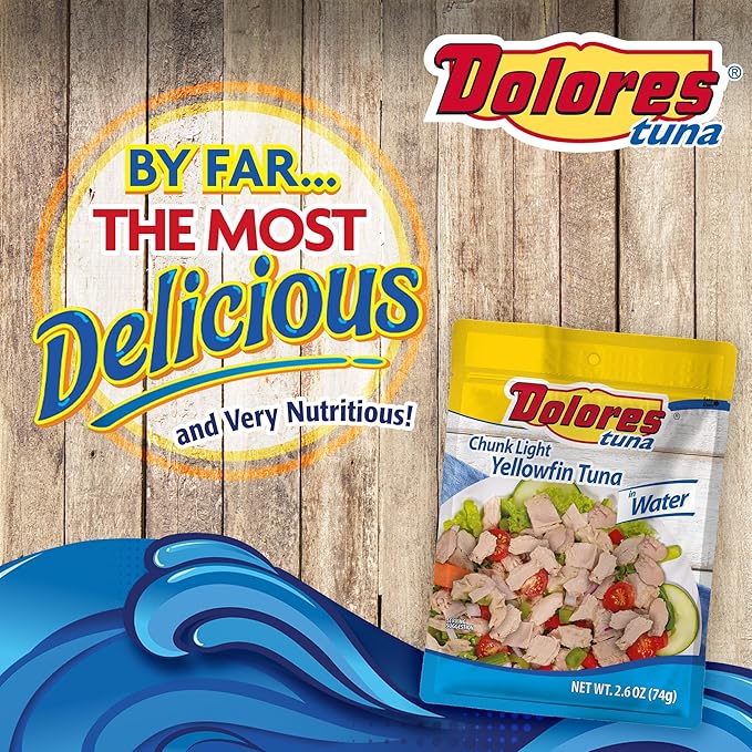 Dolores Chunk Light Yellowfin Tuna in Water, 2.6 oz (Pack of 24)