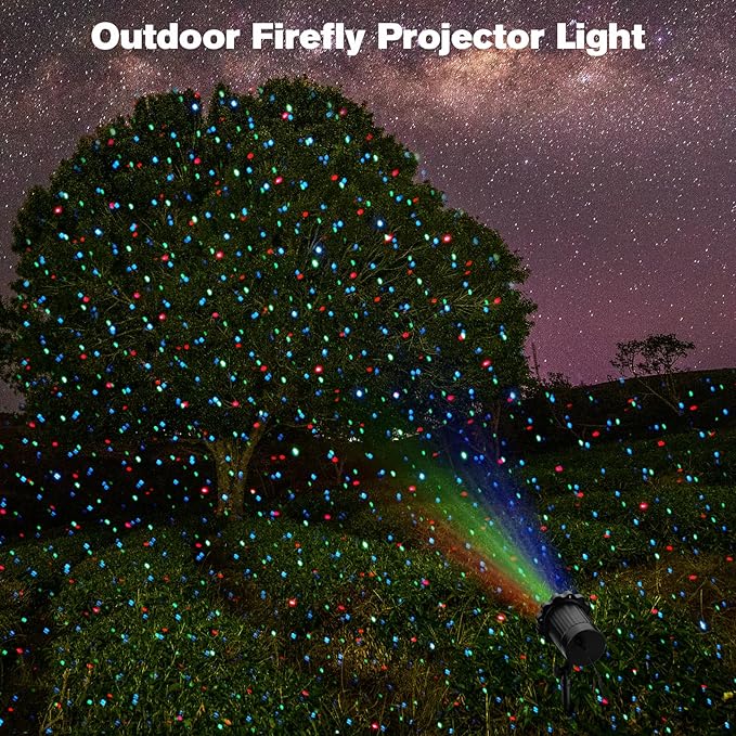 Laser Christmas Projector Lights Outdoor, 3 Colors RGB Christmas Laser Lights Outdoor Waterproof