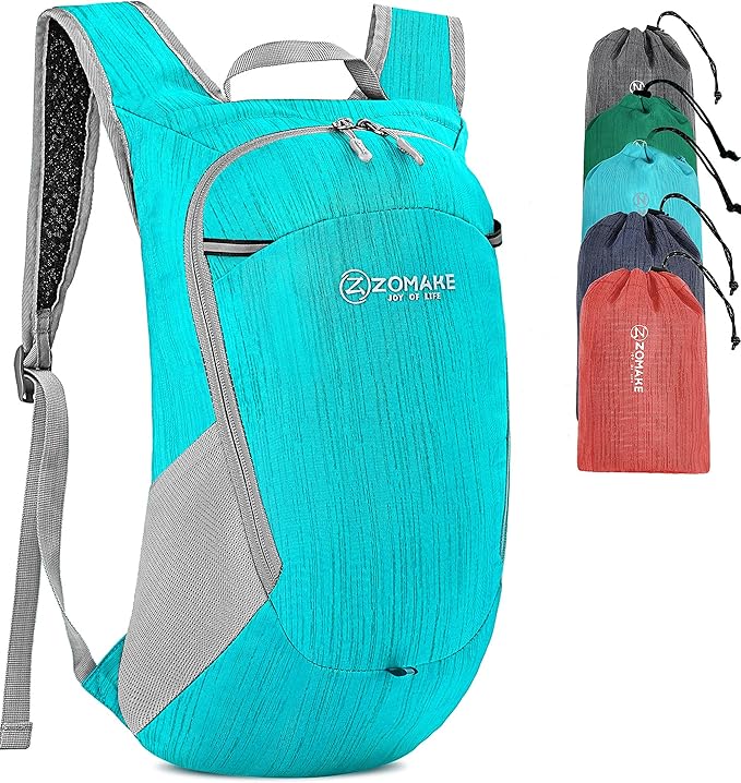 ZOMAKE Ultra Lightweight Packable Backpack 18L, Small Foldable Hiking Backpacks Water Resistant