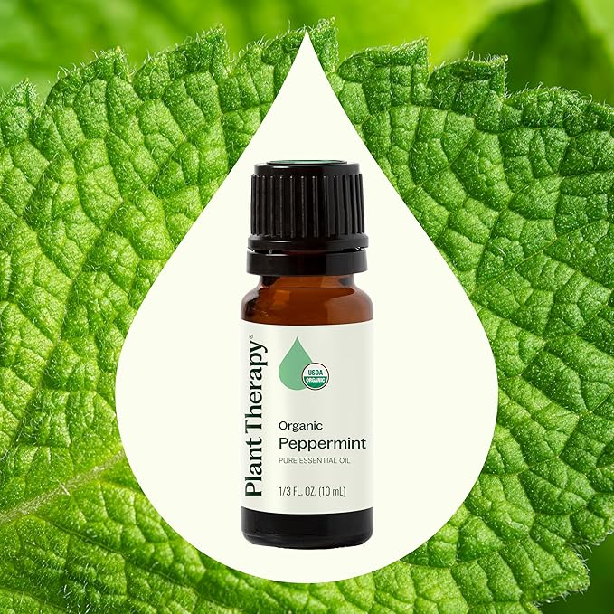 Plant Therapy Organic Peppermint Essential Oil 100% Pure, USDA Certified Organic, Undiluted
