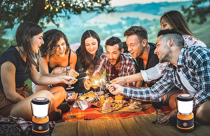 LED Camping Lantern, Battery Powered LED 1800LM, 4 Camping Lights Modes, Perfect Lantern Flashlight