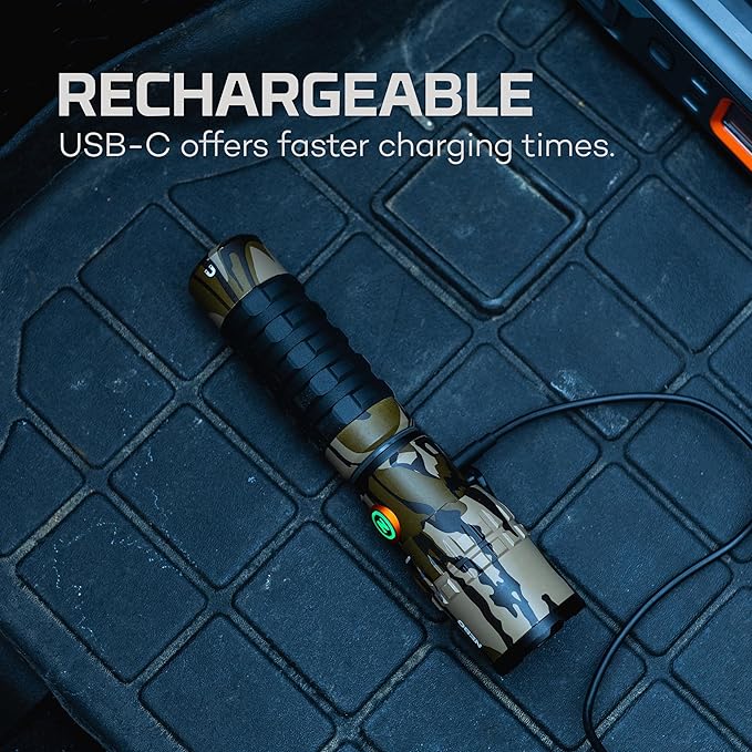 NEBO SLYDE King 2K Flashlight | 2000 Lumens, 7 Light Modes, Rechargeable COB Work Light & LED