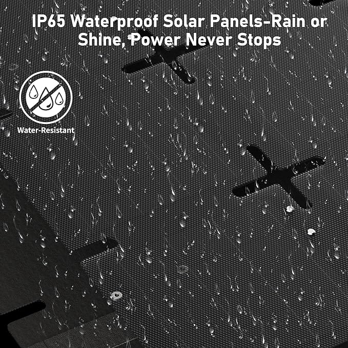 Portable Solar Panel 100W, Monocrystalline 24.8% High Efficiency Foldable Solar Panel, Solar