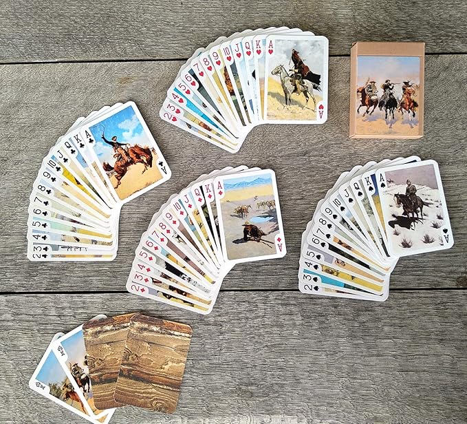 Wild WEST Playing Cards (Poker Deck 54 Cards All Different) Vintage Western Pioneers Indians