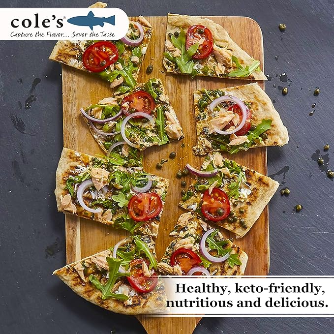 COLE'S SEAFOOD - Hand Packed Smoked Salmon in Olive Oil, Preservative Free Seafood, Canned Fish