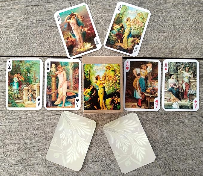 HANS ZATZKA Playing Cards (Poker Deck 54 Cards All Different) Vintage Retro Museum Painting Fantasy