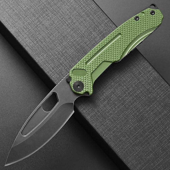 Ccanku C1136 Folding Knife D2 Steel Blade G10&Steel Handle EDC Tool Outdoor Hunting Camping Knife