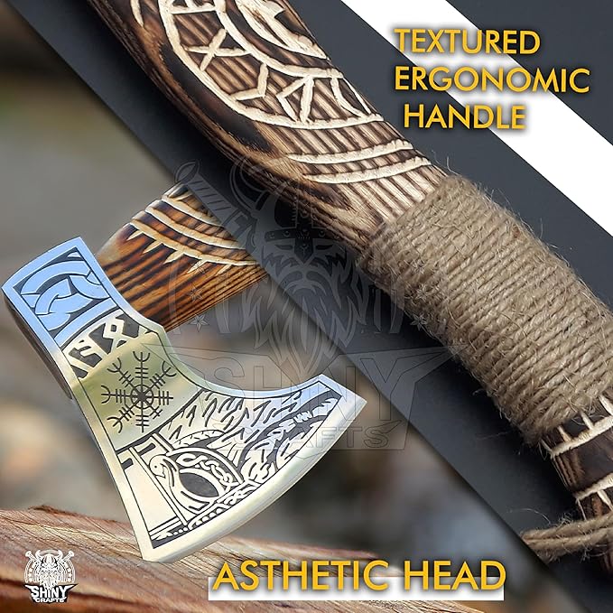 SHINY CRAFTS-Viking Axe Bearded Axe Tomahawk Birthday Gifts-Hatchet,Throwing Axes Gifts for him