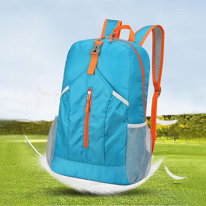 25L Foldable Hiking Backpack Lightweight Packable Basic-Daypack Collapsible Bag Water-Resistant