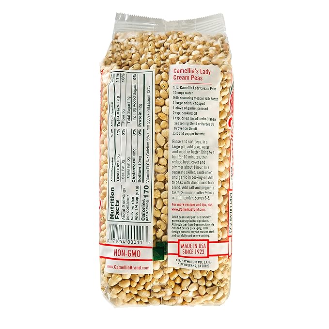 Camellia Brand Dried Lady Cream Peas – Premium Creamy Southern Peas for Traditional Southern