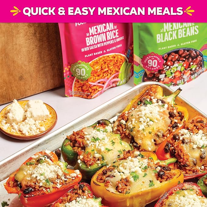 SOMOS Spicy Refried Beans - Gluten Free, Non-GMO, Vegan & Microwavable Meals Ready to Eat