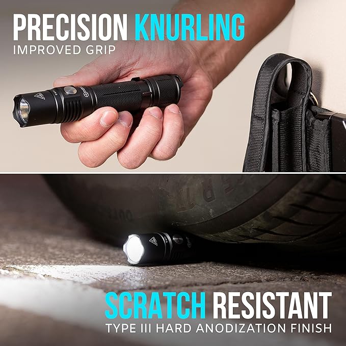 TX11 Tactical Flashlight with Duty Belt Holster Luminus 1600 Lumens LED for Police Security
